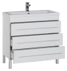 тумба под раковину aquanet верона 100 белая (напольная 3 ящика), 00178471