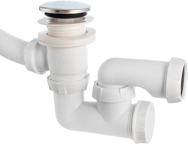 слив-перелив для ванны wirquin 30718585 52 мм, клик-клак, хром