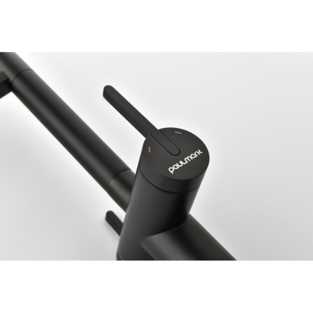 смеситель для кухни с подключением к фильтру paulmark gravity gr213188-401 антрацит/ черный