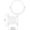 косметическое зеркало haiba hb6408 с увеличением цвет хром