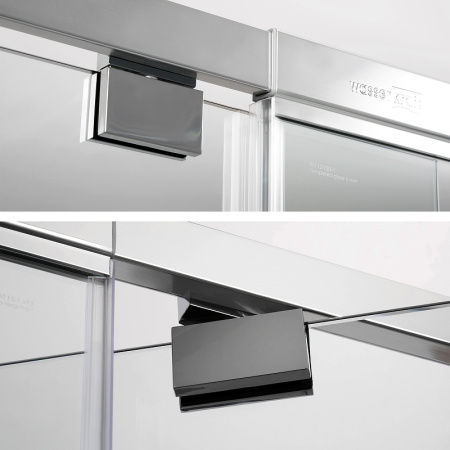 душевой уголок wasserkraft berkel 120×90 48p21 профиль хром, стекло прозрачное