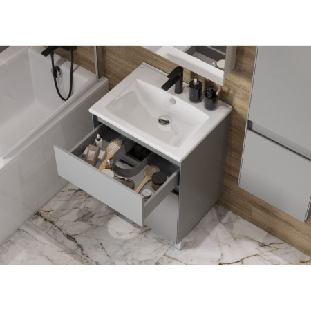 тумба туманный серый 58,4 см акватон форест 1a278201fr4d0