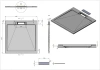 душевой поддон из искусственного камня esbano luxe esp-lx119g 110x90 esplx 119g серый матовый