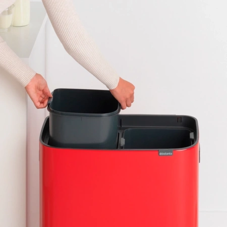 мусорное ведро 2x30л brabantia touch bin bo 221507