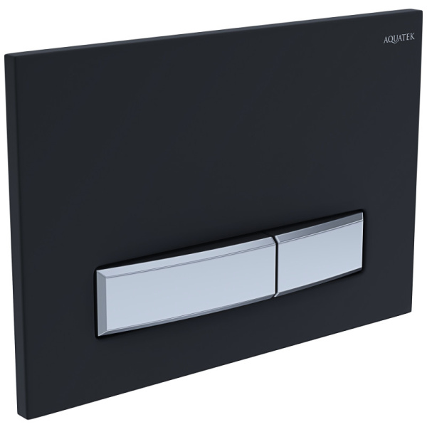 клавиша для инсталляции aquatek slim kdi-0000026 для унитаза, абс-пластик, черная матовая / никель