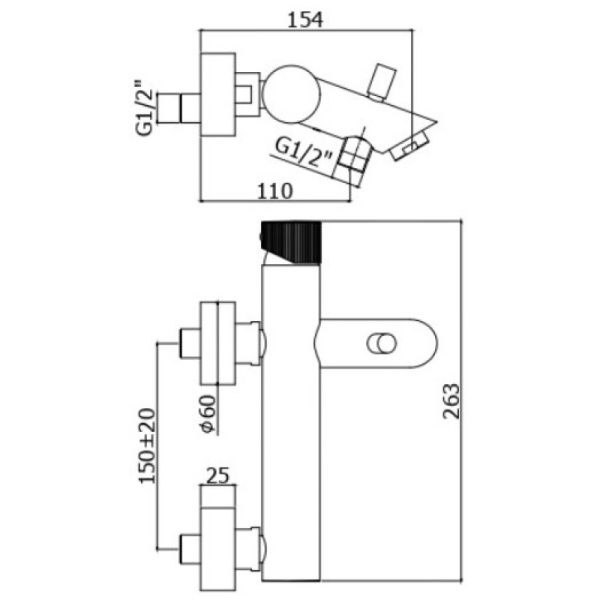 смеситель paffoni jo jo026cr для ванны, с душевым гарнитуром, хром глянцевый