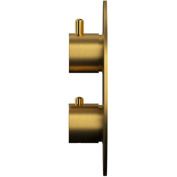 смеситель для ванны whitecross y brushed gold yset10glb с термостатом брашированное золото