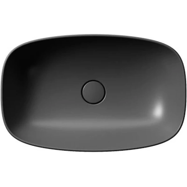раковина gsi nubes 978326 накладная, 60x38 см, ardesia opaco (черный матовый)
