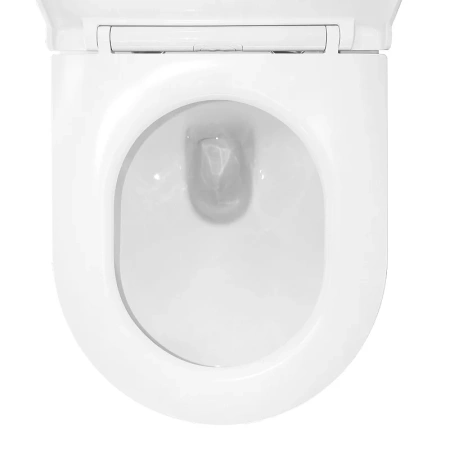 унитаз azario uno az-2380 подвесной, безободковый, с сиденьем микролифт, 48.5x36.5x36.5 см, белый