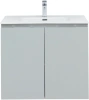 тумба под раковину aquanet алвита new 80 2 дверцы, серая, 00277528