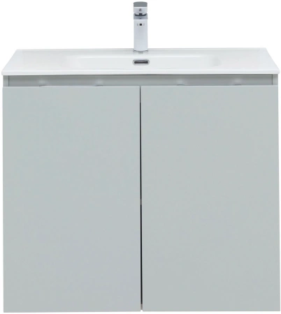 тумба под раковину aquanet алвита new 80 2 дверцы, серая, 00277528