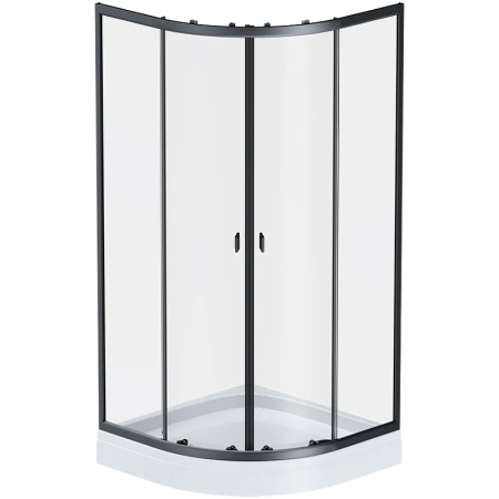 Душевой уголок AM.PM X-Joy Twin Slide 90×90 W88E-205-090BT64 профиль черный матовый, стекло прозрачное