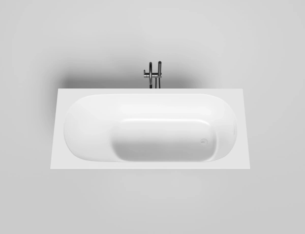 ванна из искусственного камня salini ornella kit 102411m 170x75 см, s-sense, цвет белый матовый