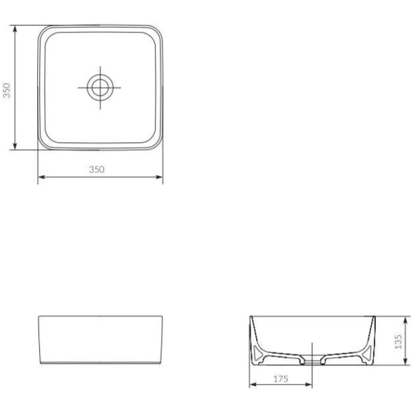 раковина 35x35 см style line crea сс-00002285