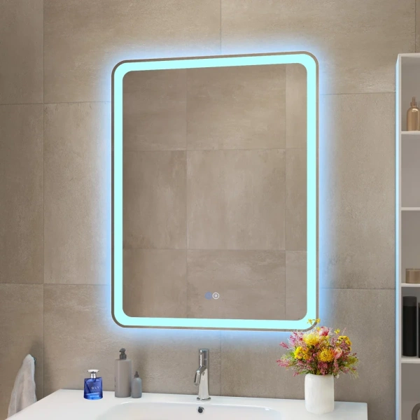 зеркало cezares multicolore 60 czr-spc-mc-600-800-rgb-tch с подсветкой с сенсорным выключателем и функцией памяти