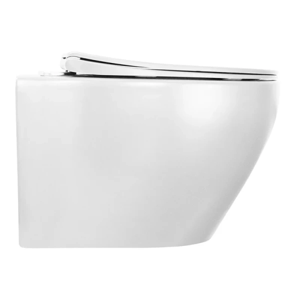 унитаз azario keras az-99046w подвесной, безободковый, с сиденьем микролифт, 52x37x36 см,белый