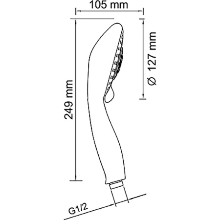 душевая лейка wasserkraft a003 цвет хром
