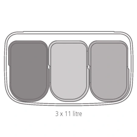 мусорное ведро 3x11л brabantia touch bin bo 316326