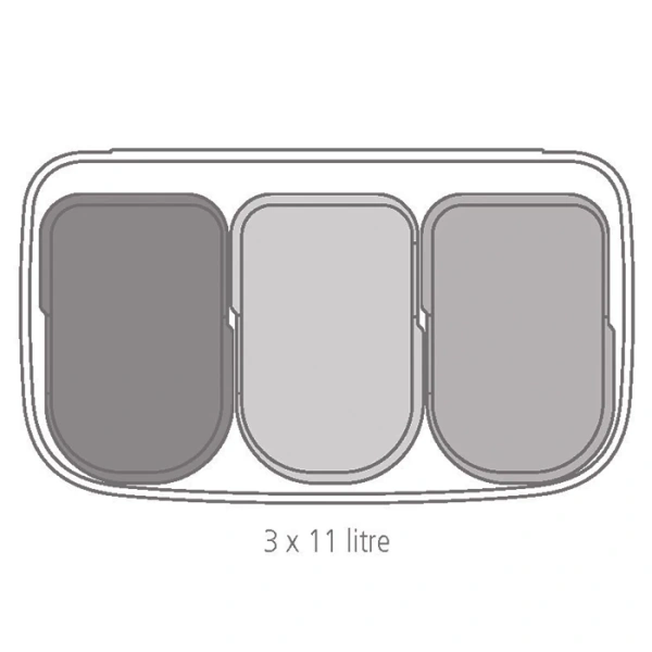 Мусорное ведро 3x11л Brabantia Touch Bin Bo 316265