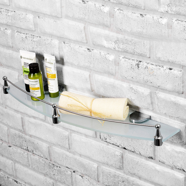 Полка стеклянная WasserKRAFT Kammel K-8344 цвет хром