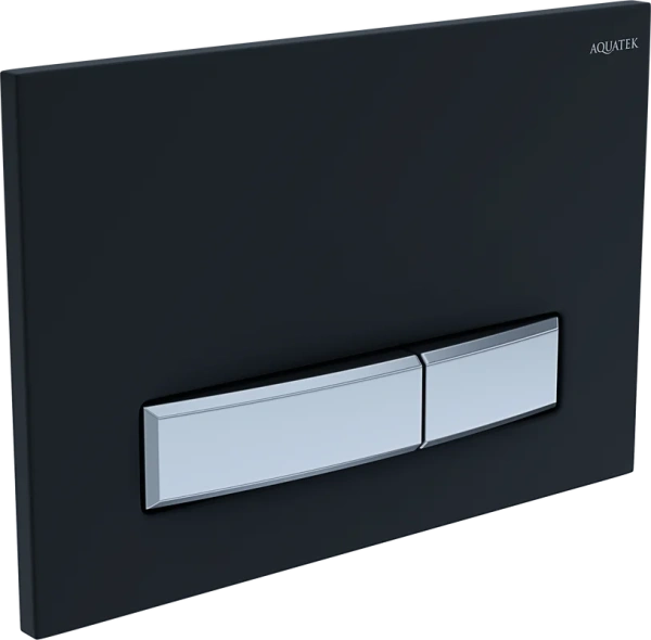 клавиша для инсталляции aquatek slim kdi-0000031 для унитаза, абс-пластик, черная матовая хром