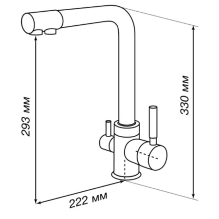 смеситель для кухни акватон руан 1ax004fcxx260