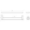полотенцедержатель cezares stylus stylus-thd-60-01 60 см, двойной, хром