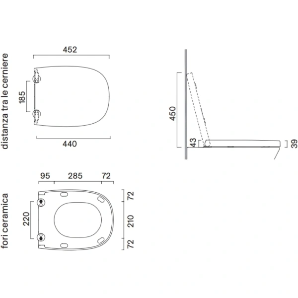сиденье для унитаза catalano alvea 0651100001 с микролифтом, белое глянец