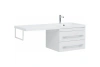 раковина aquanet нота 120 r new нф-00014537 / 00239568 над стиральной машиной, крыло слево, 120x48.2 см, белая