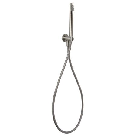 Душевой комплект Fima Carlo Frattini Spillo Steel F2951/4INOX с ручным душем, шлангом 1500 мм. и настенным держателем с подводом воды, NOX