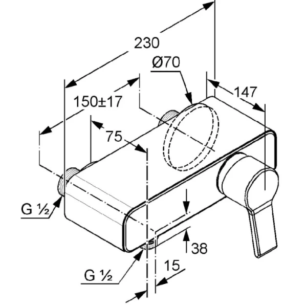 смеситель для душа kludi o-cean 389700575