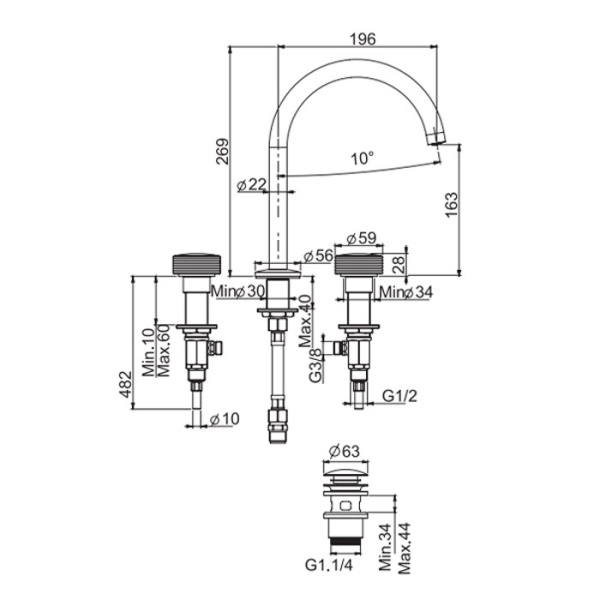 смеситель для раковины fima carlo frattini texture collection f5611hcr