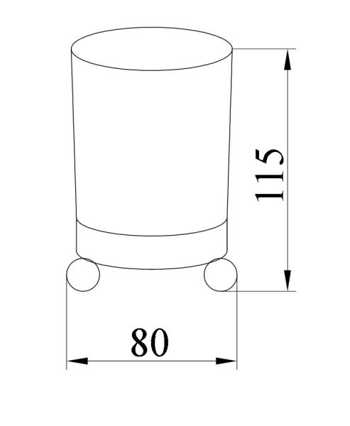 Стакан для зубных щеток Boheme Hermitage 10391 Хром