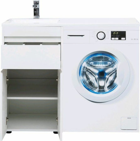 тумба с раковиной aquanet токио 110 l 239204 белая