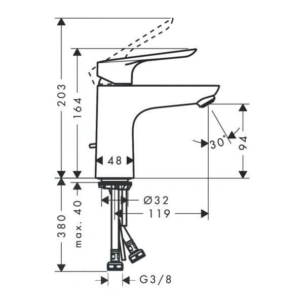 комплект смесителей hansgrohe logis e setlogise100d