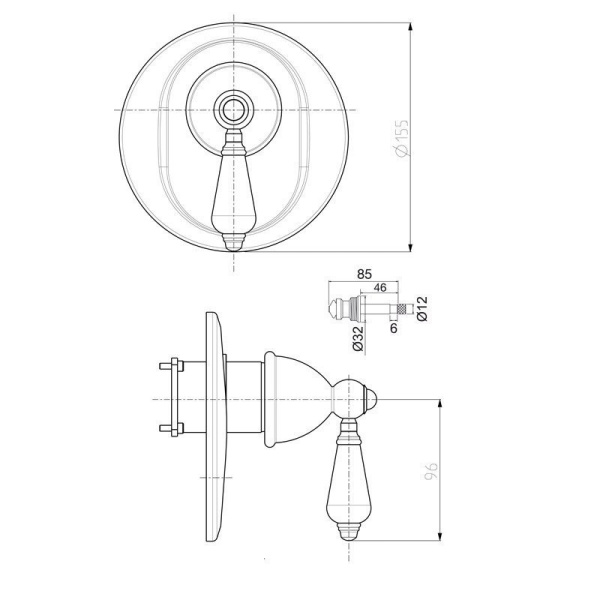 смеситель для душа fima carlo frattini herend chic f5409x2ccr