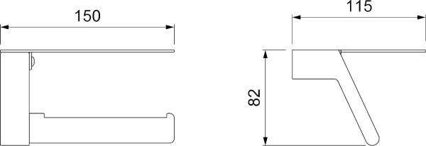 Держатель туалетной бумаги Timo Selene 14043/03 с полкой для телефона