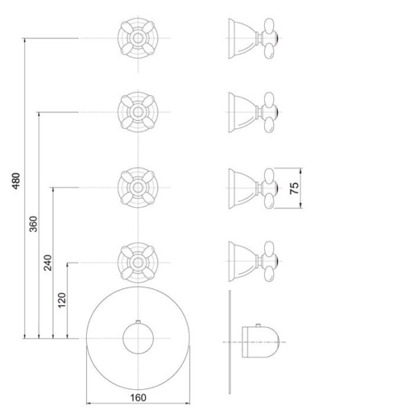 смеситель для душа fima carlo frattini lamp f5043x4cr