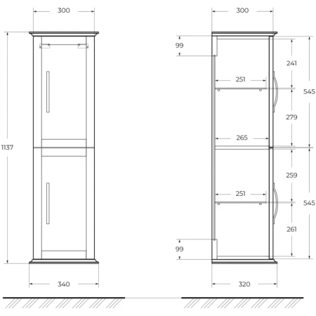 пенал cezares tiffany 55335 подвесной l/r, verde opaco