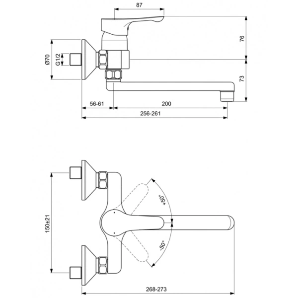 смеситель для кухни ideal standard alpha bc661aa