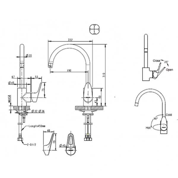 смеситель для кухни bravat drop-d f748162c-2