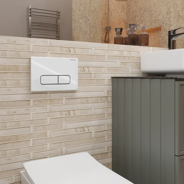 клавиша для инсталляции charus elegia fp.320.11.01, белый глянцевый