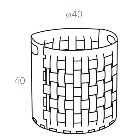 корзина adj bottega 1050.04/06 круглая, ø40xh40 см, капучино/шоколад