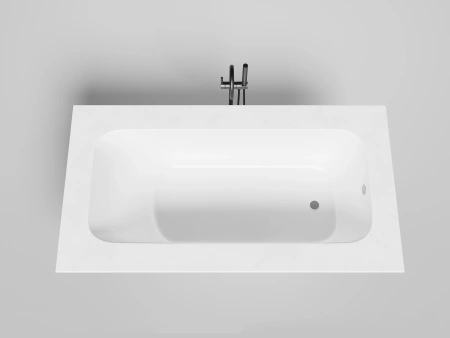 ванна из искусственного камня salini orlando vasta 190х100х61 см, s-sense, белый матовый, 102014m