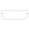полотенцедержатель cezares liner liner-th-60-01 60 см, хром