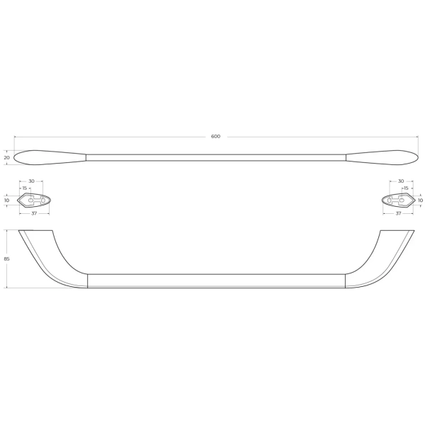 Полотенцедержатель Cezares Liner LINER-TH-60-01 60 см, хром