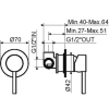 смеситель для душа plumberia selection ixo kitxo1135cs встраиваемый, матовый хром