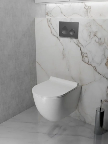 кнопка смыва для инсталляции knotlor bis102gm, вороненая сталь