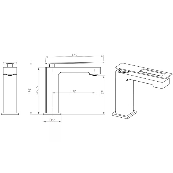 смеситель для раковины boheme q 141-wb.2 белый черный