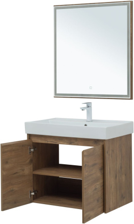 мебель для ванной aquanet nova lite 75 дуб рустикальный (2 дверцы)